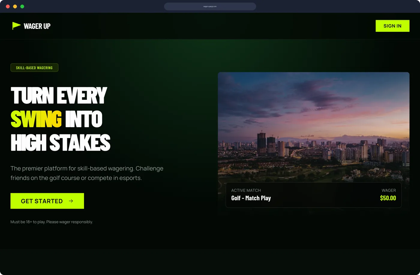 Wager Up — skill-based wagering platform